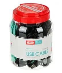 Кабель XO Lightning NB-P156, 1 м 30шт mix черный