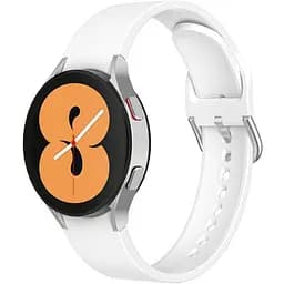 Ремінець OneLine для Samsung Galaxy Watch 6 - білий ширина кріплення 20мм силікон Watchbands (WB00S4GALAXYONELINE26)