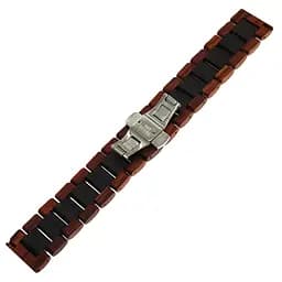 Ремінець з дерева Watchbands Wood Red Black для Samsung Gear S3 Samsung Galaxy Watch 46mm Silver (WB0020WOODLIGHTBLACK) - мініатюра 3