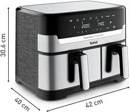 Мультипіч Tefal Dual EasyFry & Grill AirFryer сіро-чорний 2700 Вт (EY905D10) - мініатюра 15