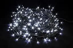 Новогодняя гирлянда уличная на елку нить 40 метров Холодный свет 400 LED от сети черный ПВХ провод Laplandia (w.01.6B.400.F+)