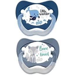 Пустушка Nip Моя сім'я №2 кит/вовк  2 шт. (38673-51)