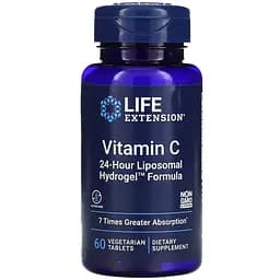 Вітамін C 24-годинна формула з кальцієм Life Extension Vit C 24-Hour Liposomal Hydrogel™ Form 60 пігулок