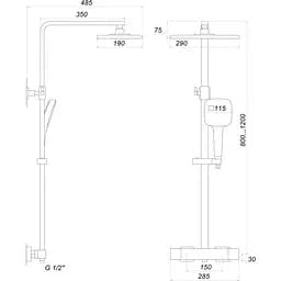Душова система Globus Lux GLQ-0040T-BB - мініатюра 5