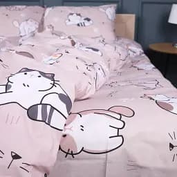 Комплект дитячої постільної білизни MirSon Бязь 17-0665 Cream Kittens 110х140 см кремовий (2200010064421) - мініатюра 3