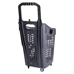 Кошик-візок для супермаркета Yiwu пластиковий 52 x 37 x 90 см (HP-45-16) - мініатюра 3