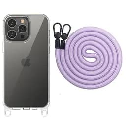 Чохол Epik TPU Transparent with Straps для Apple iPhone 12 Pro/12, 6.1 Light Purple