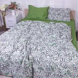 Простыня MirSon 17-0589 Dollars Ranforce Elite 220х180 см зеленая