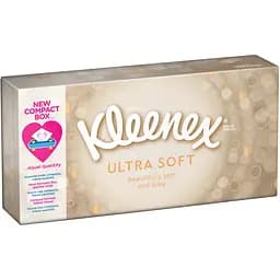 Серветки Kleenex UltraSoft в коробці, 80 шт.