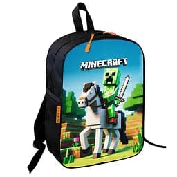 Рюкзак шкільний дитячий 36х27смМайнкрафт Кріпер на коні «Minecraft» з принтом для хлопчика (00620)