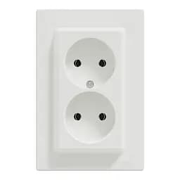 Розетка Schneider Electric ASFORA без заземлення подвійна біла (EPH9700121)