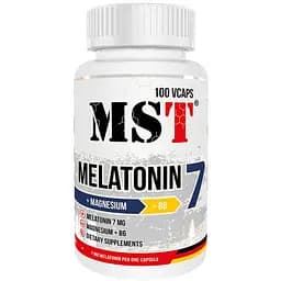 Натуральна добавка MST Melatonin 7 + Magnesium + B6, 100 вегакапсул