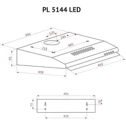 Витяжка пласка Perfelli PL 5144 IV LED - мініатюра 10