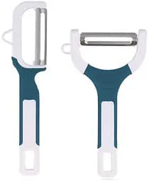 Набор ножей-экономок для чистки овощей 2 шт. в наборе Голубой 84664