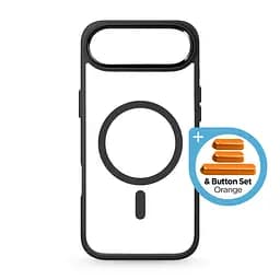 Чехол Apple iPhone 17 Air, Unit MagSafe, черный, прозрачный, магсейф, противоударный, магнитный, панель-накладка с поддержкой MagSafe, с поддержкой беспроводной зарядки, TPU+PC, защита всего корпуса, ударопрочный, ArmorStandart (ARM90582) - мініатюра 2