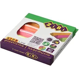 Пластилин ZiBi Kids Line неон 5 цветов 80 г (ZB.6229)