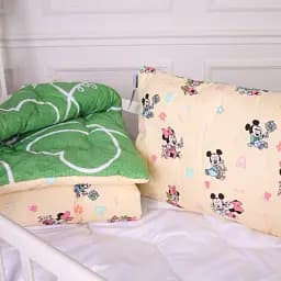 Набір дитячий MirSon зима Kids Time 20-0043 Green Mikey Mouse 110x140 см бавовна: ковдра з подушкою (2200009671272) - мініатюра 2
