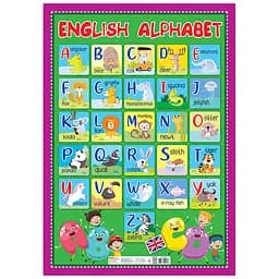 Навчальний плакат Англійська абетка друкована 10104246 формат 50 х 70 см