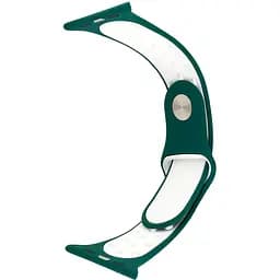 Ремінець Apple Watch Nike Sport 42/44/45/46/49 мм Темно-зелений Білий S