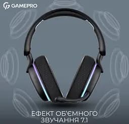Игровые беспроводные наушники GamePro HSW-250 7.1 Bragi Asgard RGB Tri-Mod Black - мініатюра 14