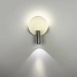 Сатинове бра зі спотом у круглому корпусі Ø 15 см Line F Арт. WJ034/150 Sand Nickel