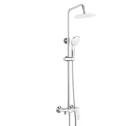 Душова система Frap F2431, поворотний вилив, лійка, білий/хром