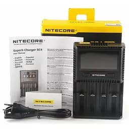 Зарядний пристрій Nitecore SC4 для акумуляторів (Ni-Cd Ni-Mh Li-Ion IMR LiFePO4) 220V-12V - мініатюра 6