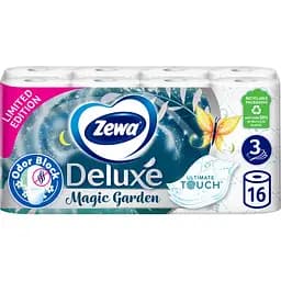 Туалетний папір Zewa Deluxe Лімітована колекція Білий 3 шари 16 рулонів