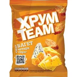 Сухарики ХрумTeam Багет со вкусом Четыре сыра 55 г