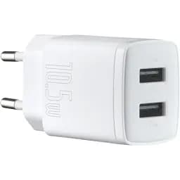 Мережевий зарядний пристрій Baseus Compact Charger 2U 10.5W EU Білий