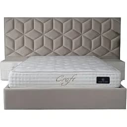 Ліжко двоспальне Frisco Моніка XL 160х200 см з підйомним механізмом бежеве