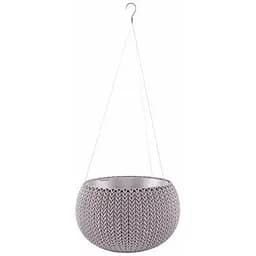 Підвісний горщик з кашпо для квітів Keter Cozies M бузковий 36 см 9.4 л (17202379610)