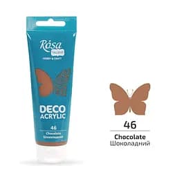 Акрил для декору Шоколадний (46) матовий 75 мл Rosa Talent