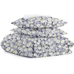 Комплект постільної білизни Cosas Chamomile Полуторний сірий (Daisy_White01_160)