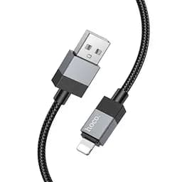 Дата кабель Hoco X110 Honorific USB to Lightning 2.4A 1 м Black - мініатюра 3
