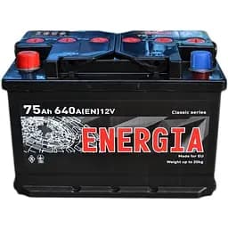 Акумулятор Energia 75Ah (+/-) (640EN) (278х175х190)