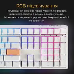 Клавіатура Ducky One 3 Cherry MX Blue RGB White (DKON2108ST-CUAPXPWWWSC1) UA [126072] - мініатюра 9