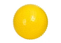 Мяч для фитнеса EasyFit 55 см желтый (фитбол с массажной поверхностью) (EF-1971)