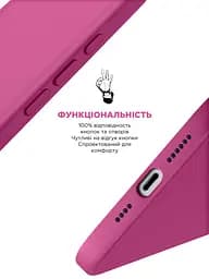 Силиконовый чехол для Apple iPhone 16, ICON2 Case, розовый, противоударный, панель, защита всего корпуса, матовая поверхность Soft Touch, выступает над дисплеем, совместим с защитными стеклами и пленками, с микрофиброй, ArmorStandart (ARM81299) - мініатюра 4