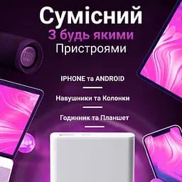 Повербанк Xiaomi UR503 10000 mAh з бездротовою зарядкою USB-С/USB-A - мініатюра 10