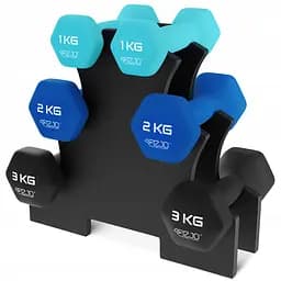 Набор гантелей виниловых 4FIZJO Classic 12 кг со стойкой (P-5905973403238)