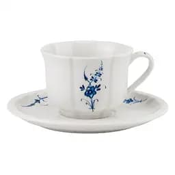 Чашка з блюдцем Elisey Лазурний розпис 250 мл (9198-010) біла з синім      