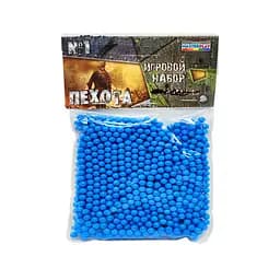 Пластикові кульки (кульки) для дитячої зброї Colorplast 1-153, 6 мм 500 шт Блакитний