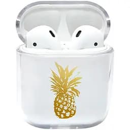 Прозорий силіконовий чохол Apple AirPods - Золотий ананас (KAP1229)
