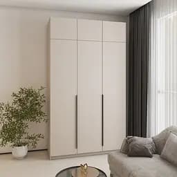 Шафа 3-дверна з антресоллю MebelStar Оскар ДСП BL-B, стандарт 150x52x260 см Кашемір (MBS-4935)