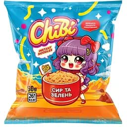 Вермишель быстрого приготовления ChiBi со вкусом сыра и зеленью 60 г