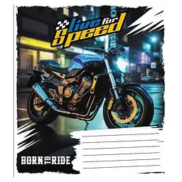 Зошит учнівський "Життя на швидкості" Leader 024-550283K-2 в клітинку, 24 аркуші