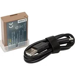 Аккумулятор PowerPlant Canon TLP-E10 1020mAh с кабелем Type-C