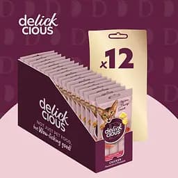Ласощі для котів Delickcious крем курка з ананасом 4 шт. х 15 г - мініатюра 5