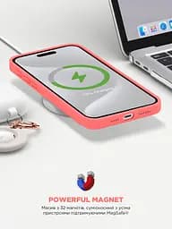 Силиконовый чехол с MagSafe для Apple iPhone 15 Pro, ICON2 MagCase, розовый, противоударный, панель с мягкой подкладкой, защита всего корпуса, поддержка беспроводной зарядки, совместим с защитными стеклами и пленками, ArmorStandart (ARM72746) - мініатюра 9